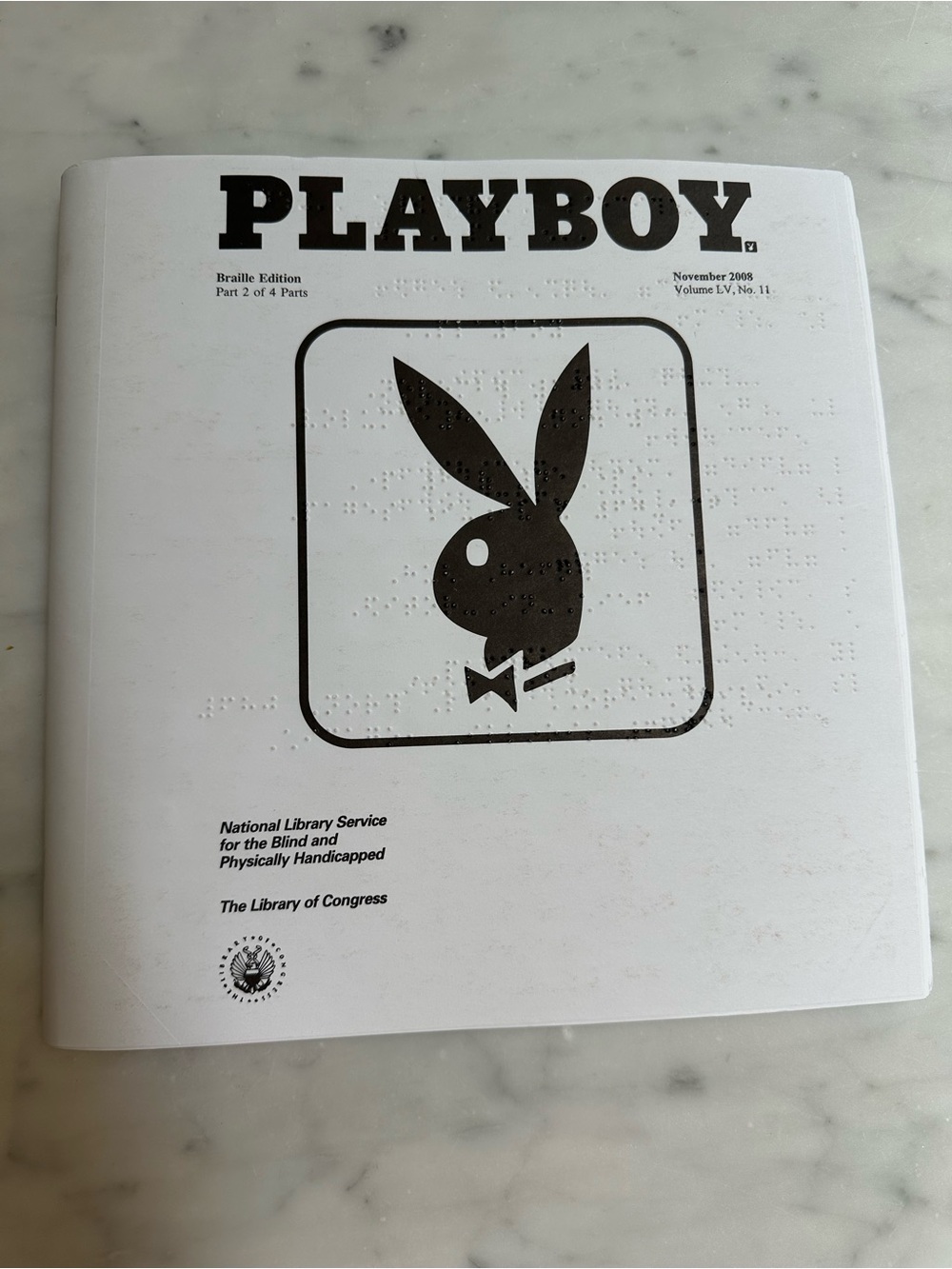 Near-Vintage 2008 PLAYBOY Braille Edition Magazine Part 2 of 4
